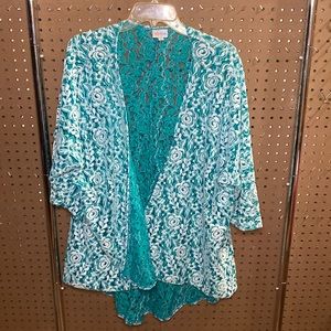 Lularoe Monroe Green and white